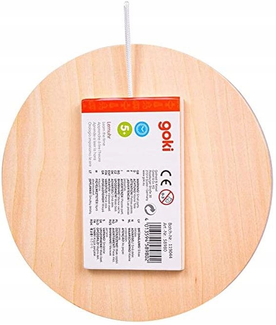 GOKI MAŁY ZEGAR ZE WSKAZÓWKAMI DO NAUKI GODZIN 5+ Bohater / Bajka Inny