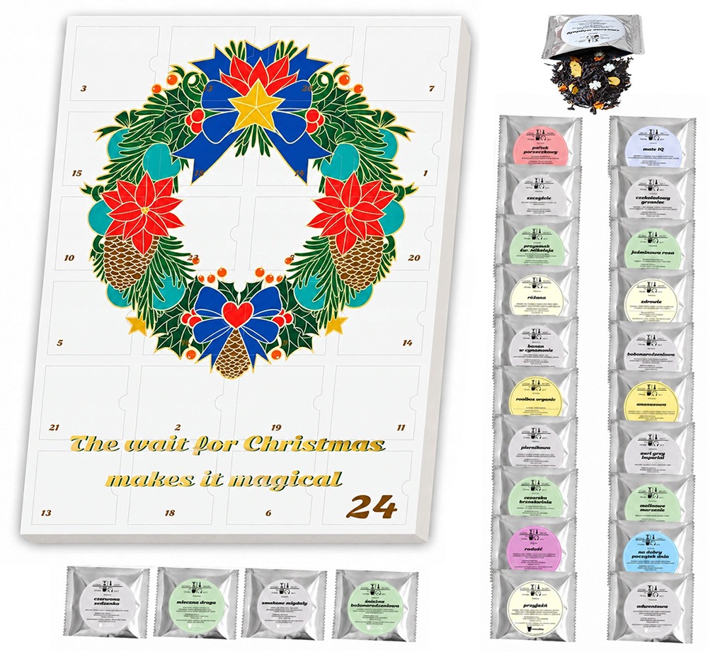 Adventní Kalendář S 24 Různými Čaji Sypanými Jako Dárek
