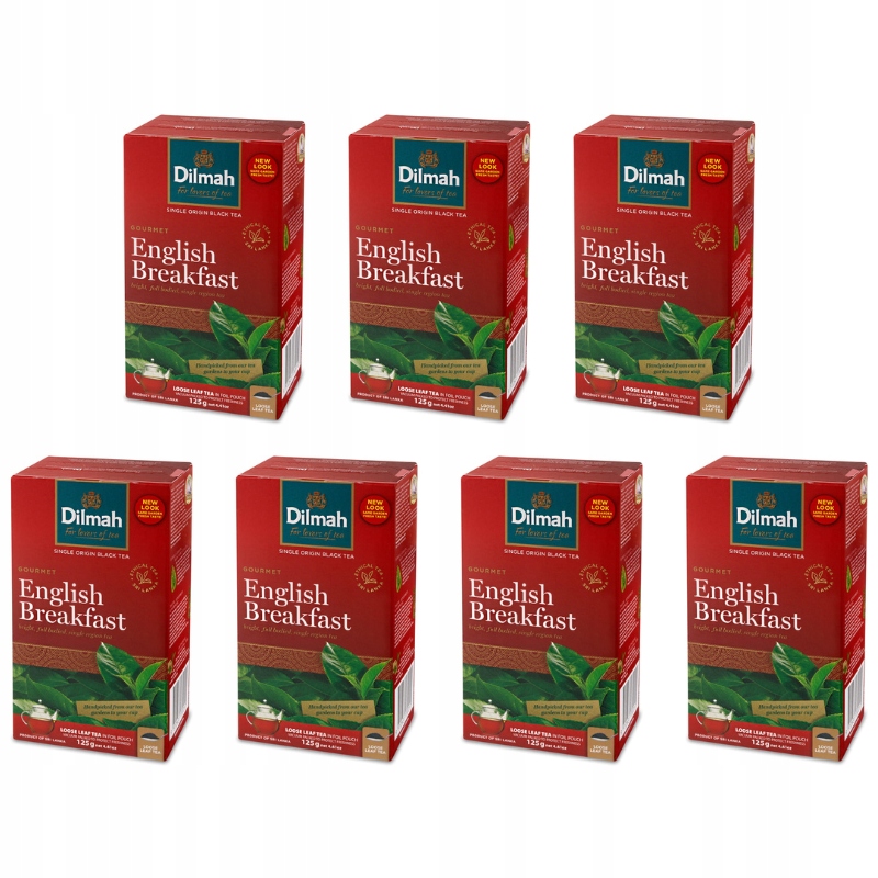 7x Herbata czarna Dilmah English Breakfast 125g