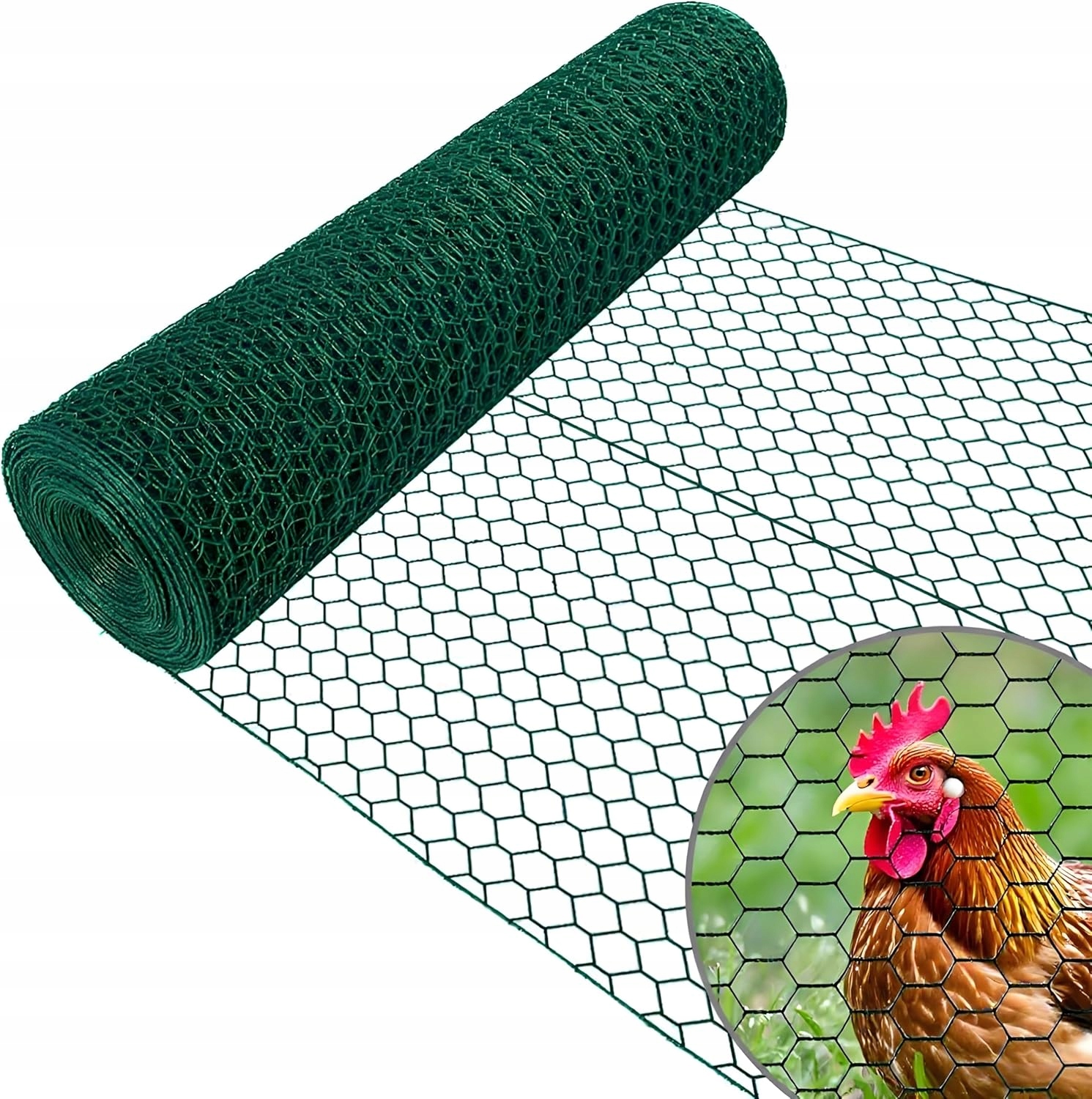 Amagabeli Sieťka pre sliepky 0,75x25 m 25 mm Pvc RAL6005 voliéra hydina