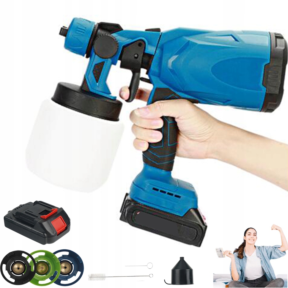 250W Stříkací Pistole Na Barvu Se 3 Tryskami A 3 Vzory, Stříkací Pistole Na Barvu