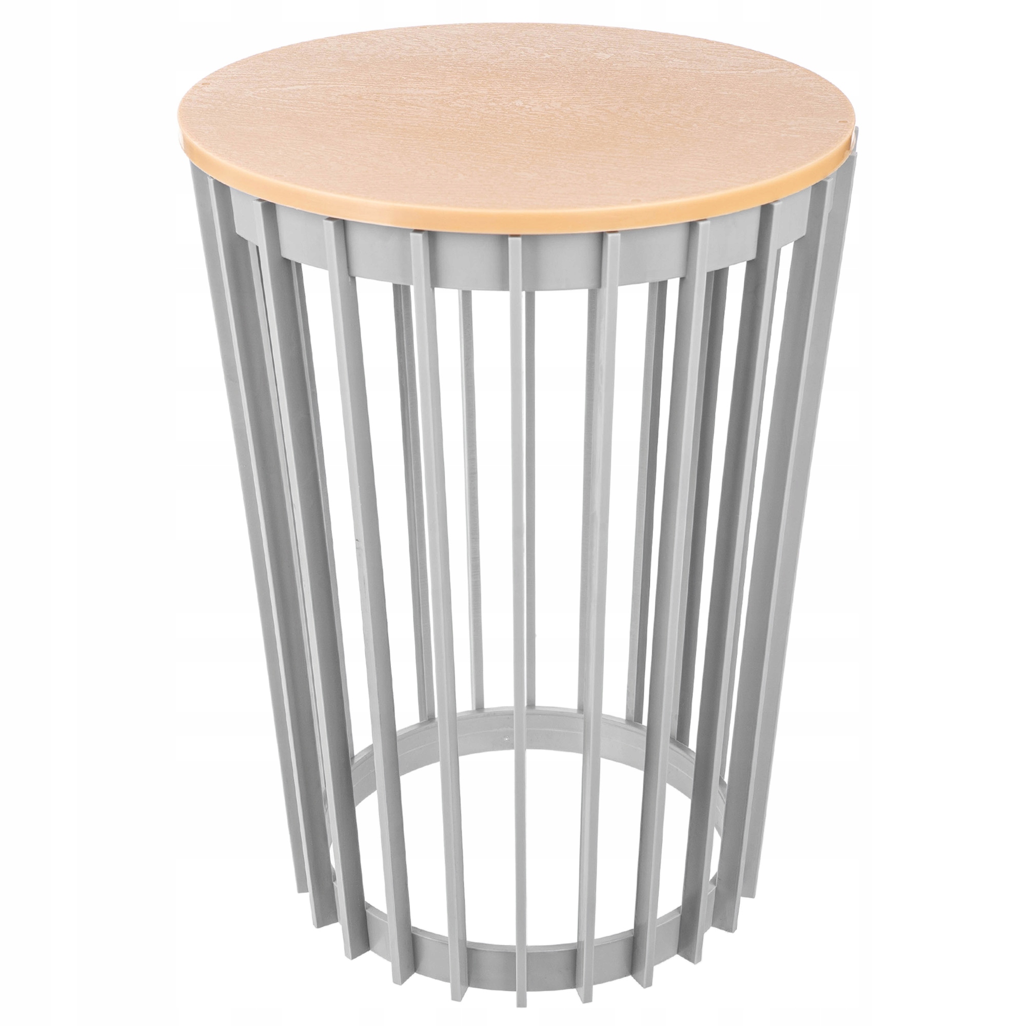 Kávový Stolek Malý Kulatý Šedý Koš Do Zahradního Obývacího Pokoje Balkon Terasa 54 cm