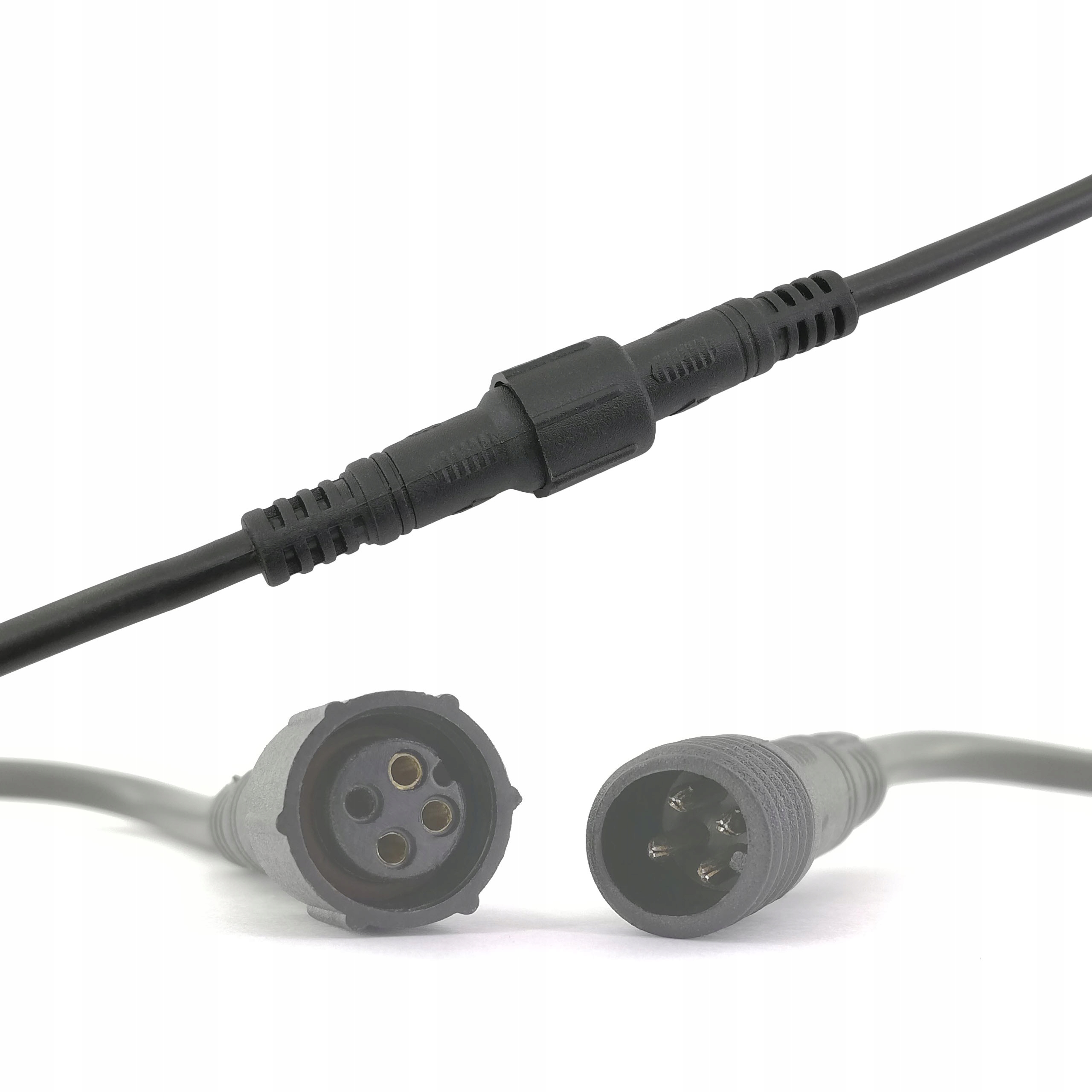 

Złączka kabel Led wodoodporny 4 pin 40cm Czarna