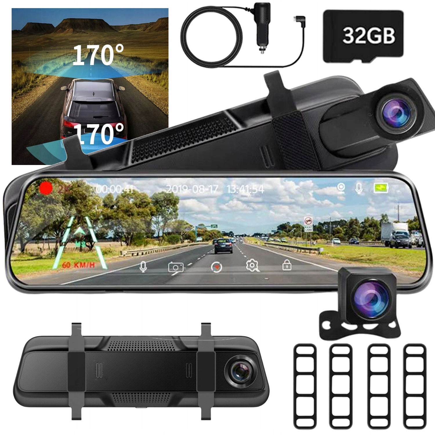 Kamera Automobilová Timelapse Nahrávání Fullscreen Podpora 128G