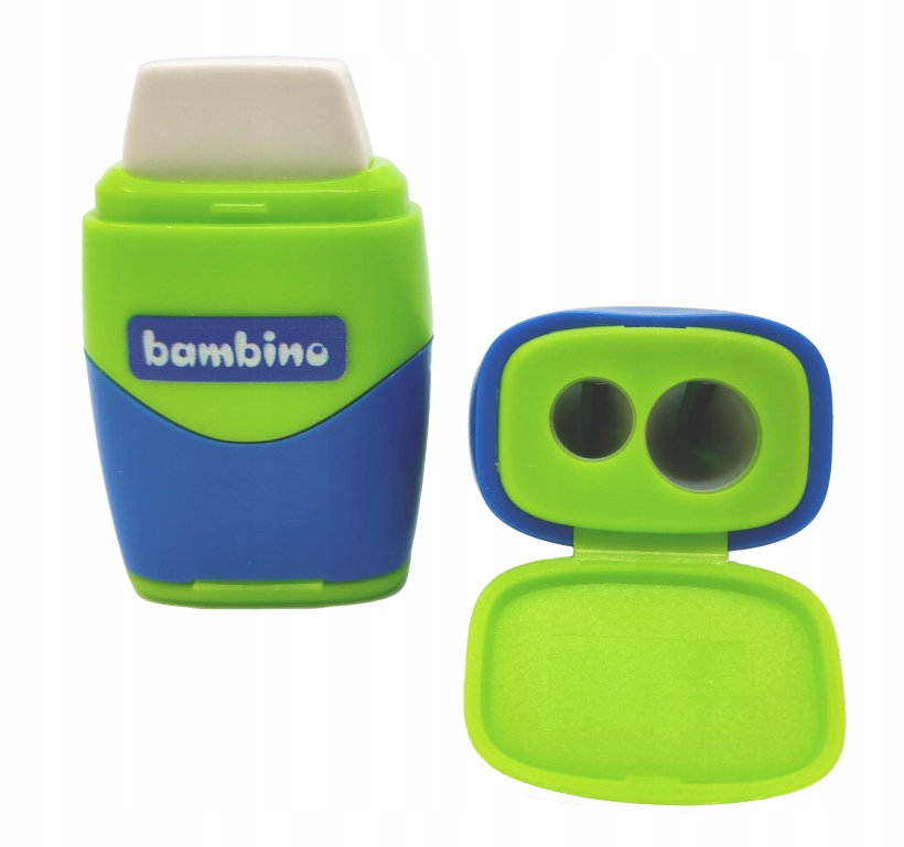 

Temperówka podwójna Bambino z gumką 2w1