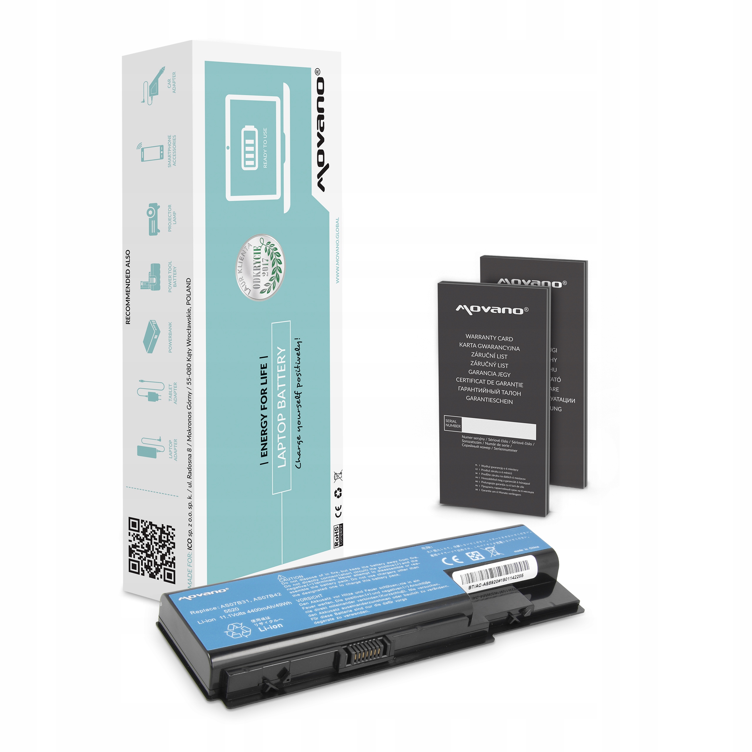 Bateria AS07B31 do Acer Aspire 5520, 5920