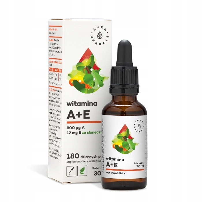 

Aura Herbals Witamina A E 30ml krople 180 porcji
