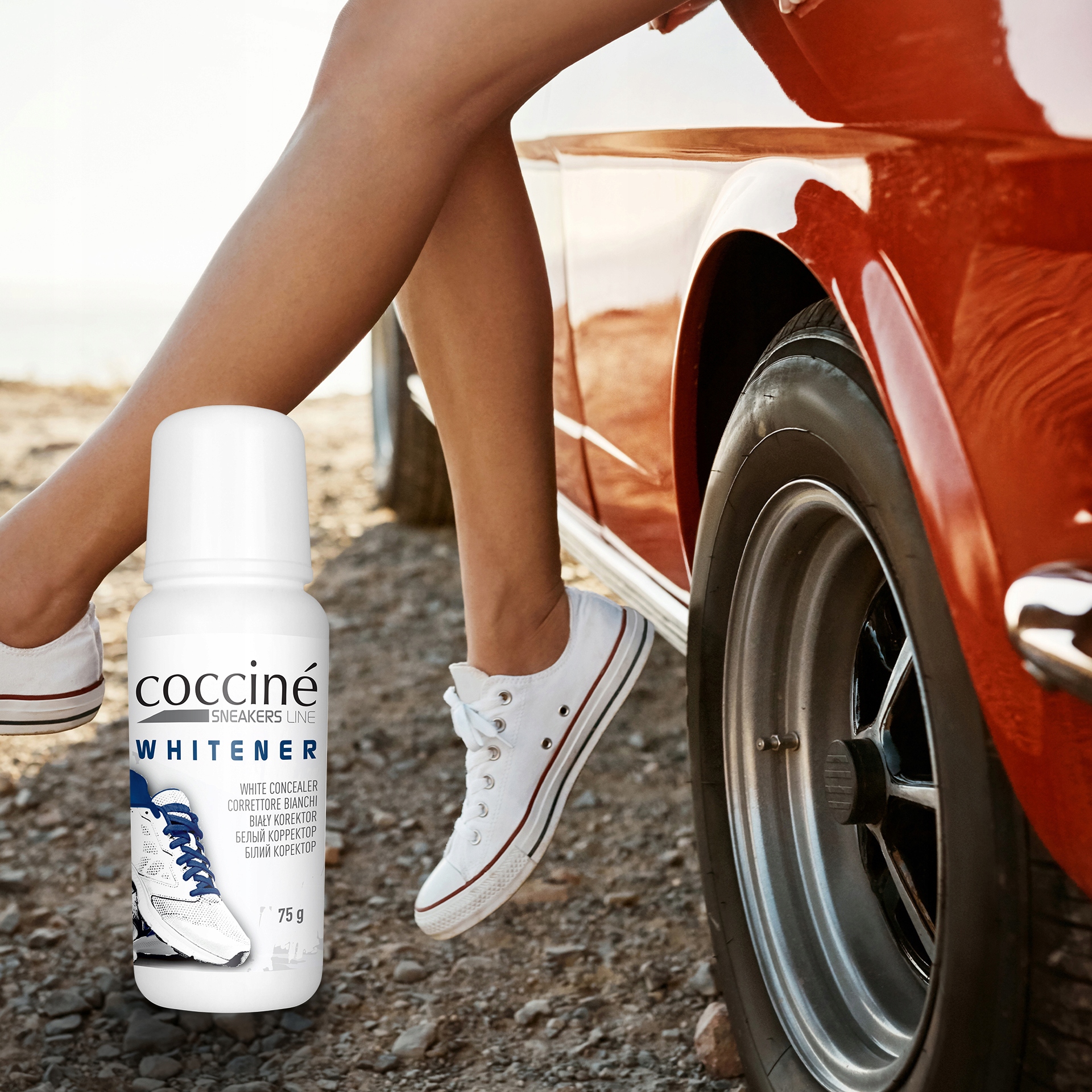 COCCINE KOREKTOR DO BIAŁYCH BUTÓW SNEAKERS 75 ml Dedykowany materiał do wszystkich materiałów