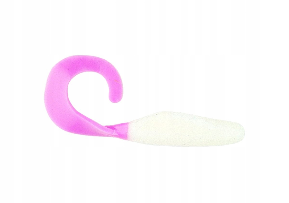 Bass Assassin Curly Shad 10cm White/PinkTail