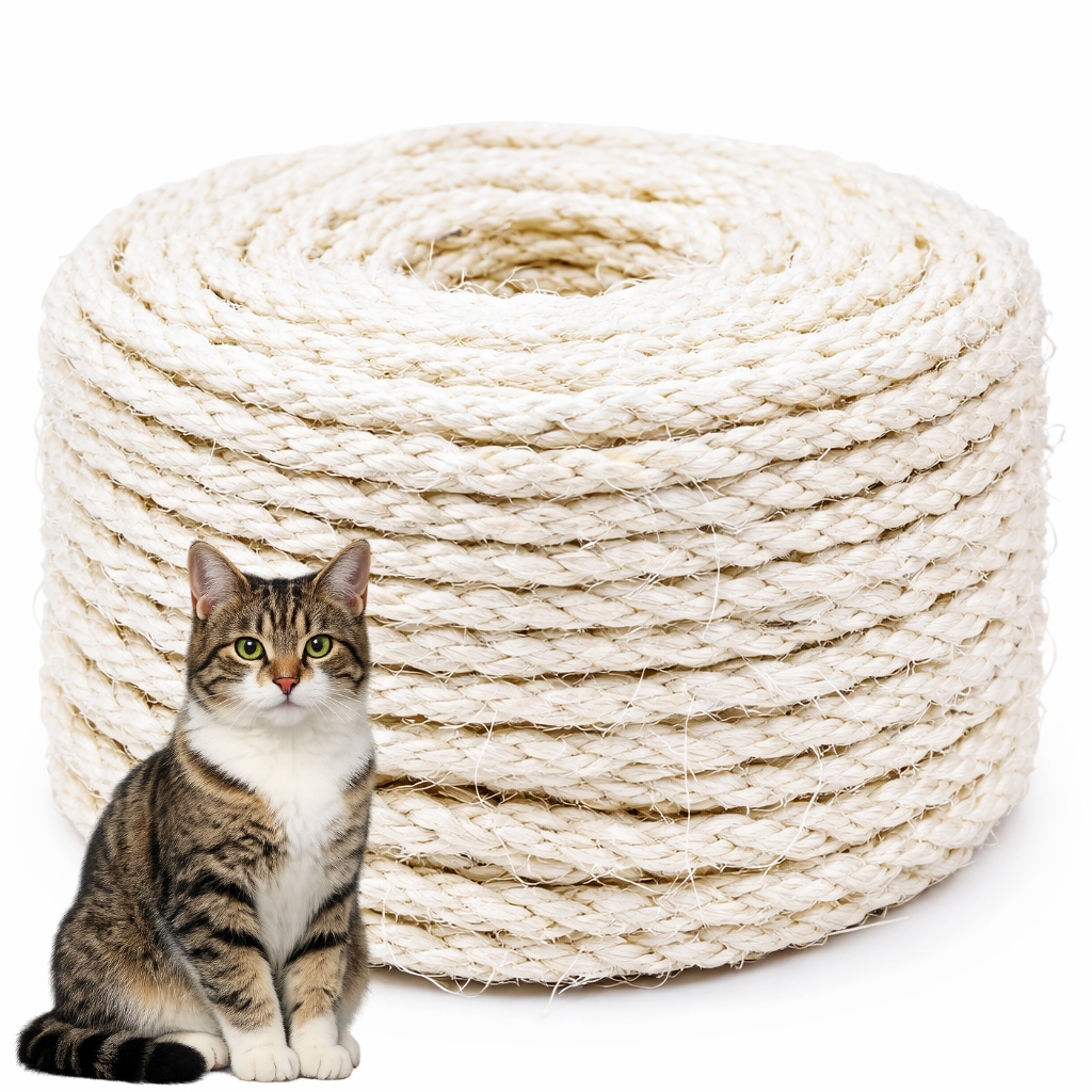 Sisalové lano 12 mm 100 m přírodní Eko extra silná na škrabadlo