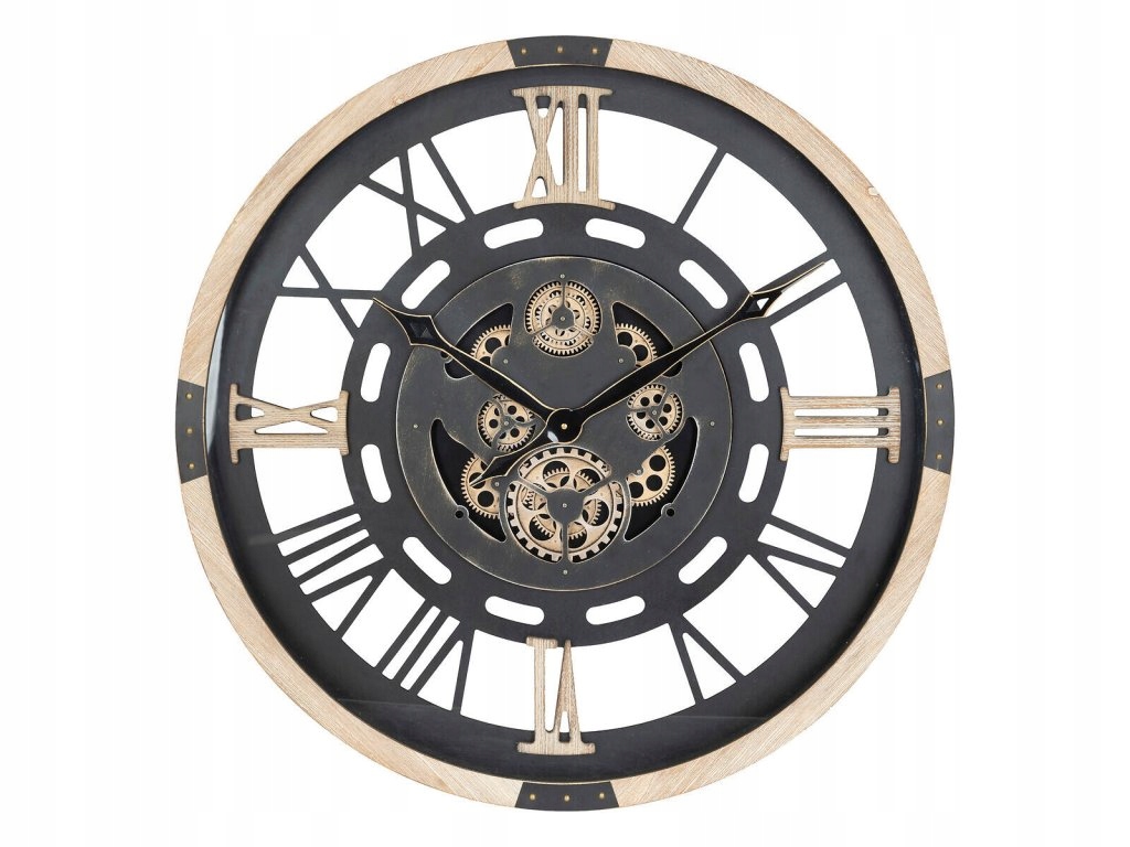 Veľké nástenné hodiny s viditeľným mechanizmom Kent, Ø 80 cm