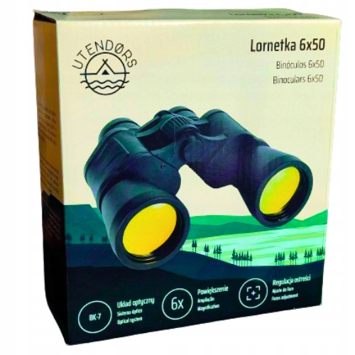 Utendors Lornetka 6x50 BK-7 Pokrowiec i smycz na szyję