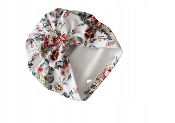 

Czapka turban kwiaty vintage kokarda 36-38