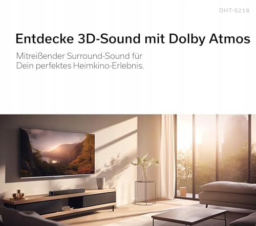 DENON DHT-S218 Soundbar 2.1 Dolby Atmos Subwoofer Bluetooth 4K UHD HDMI ARC — miniatura 2