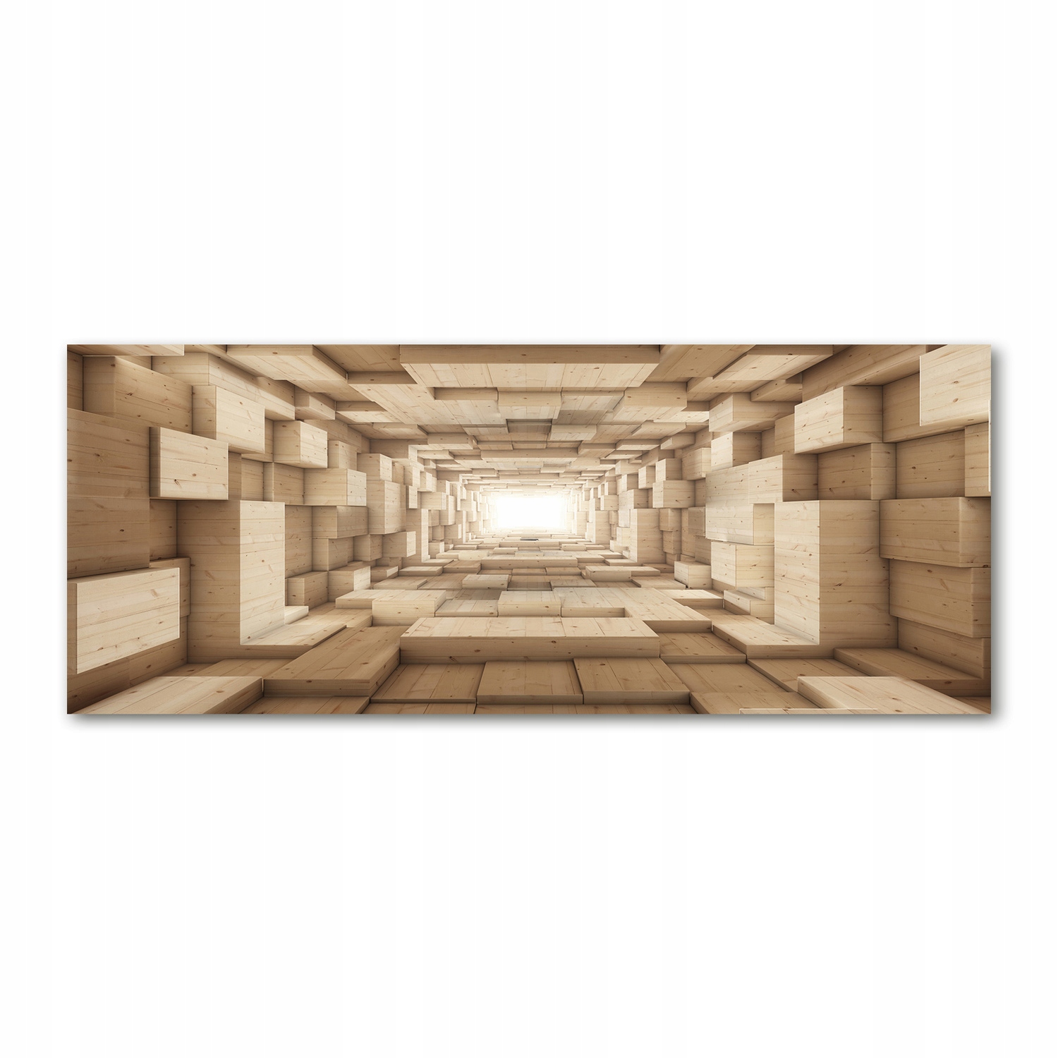 

Foto obraz akryl zdjęcie Drewniany tunel 125x50 cm