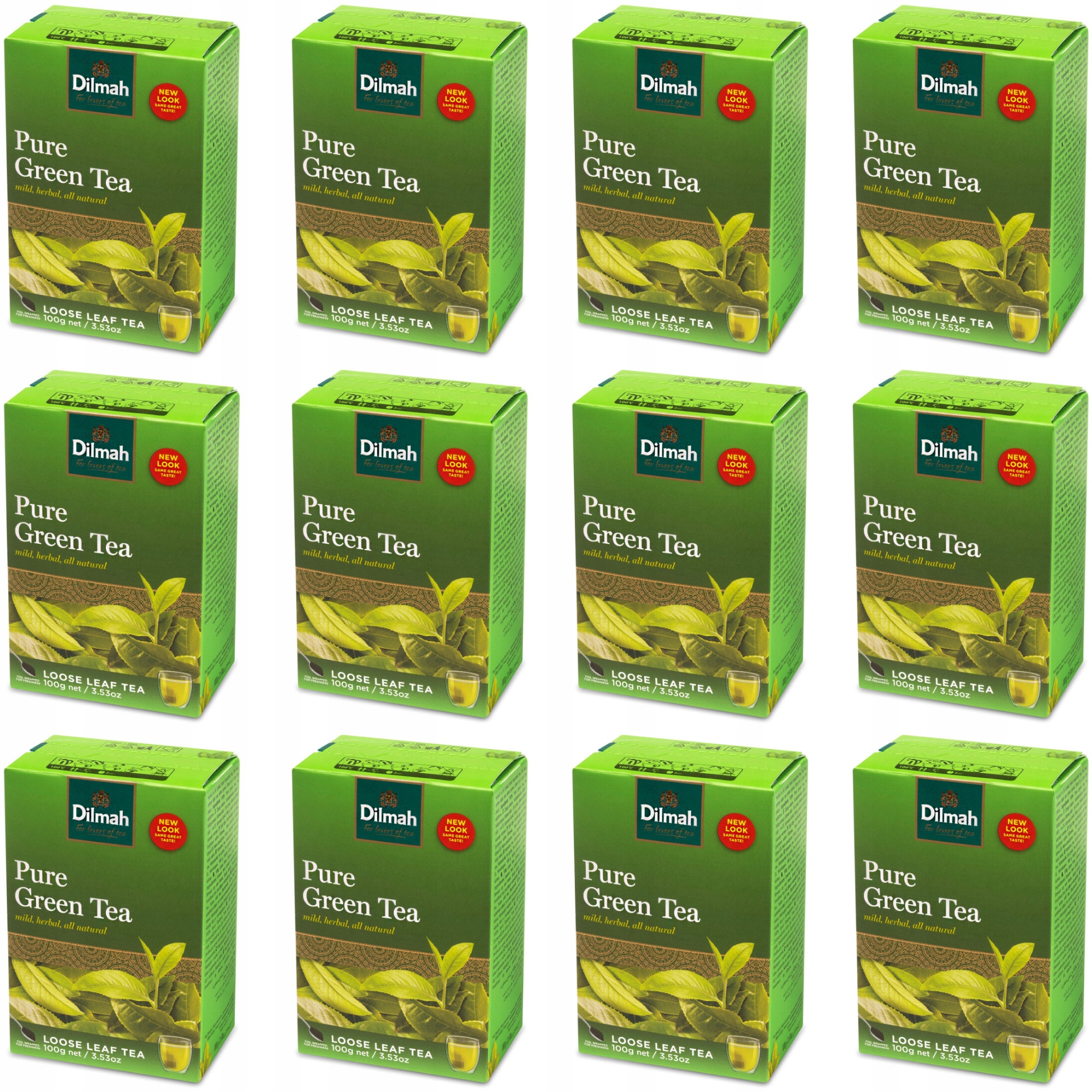12x Herbata zielona Dilmah Pure Green Tea 100g