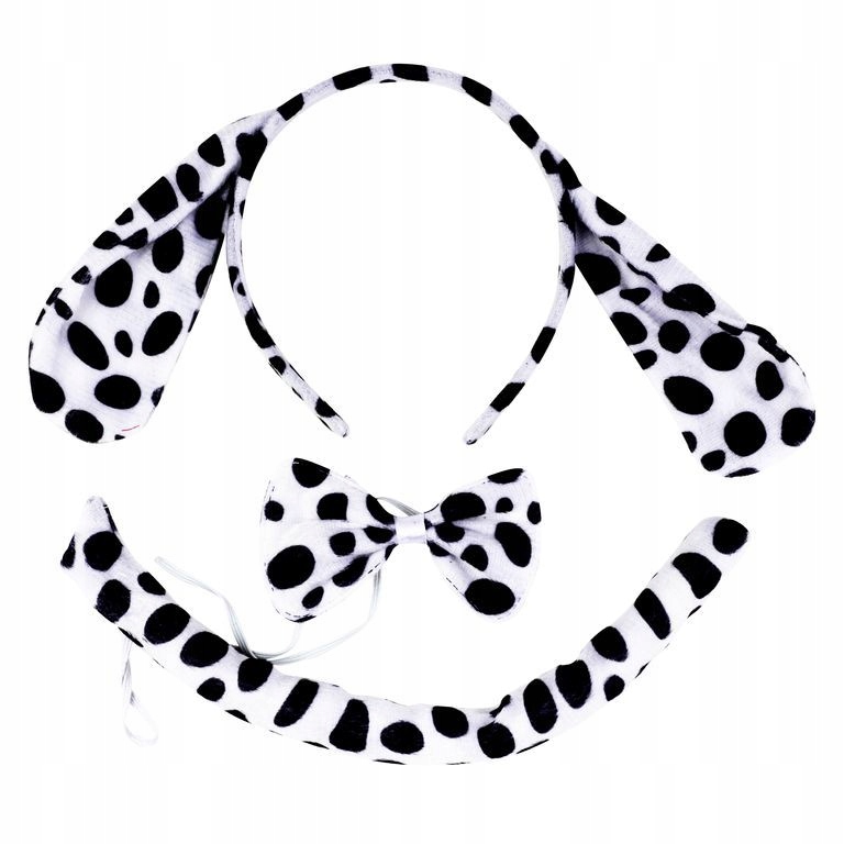 ZESTAW OPASKA USZY OGON PIES PIESEK DALMATYŃCZYK