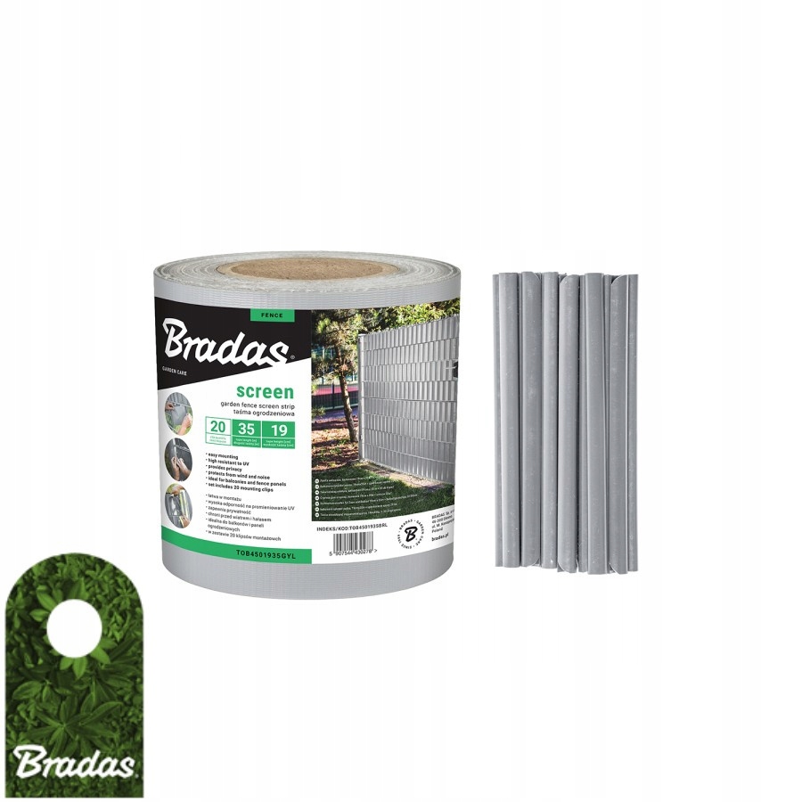 Stínící Panelové Pásy Světle Šedá 19 CM X 35 M Montážní Klipy