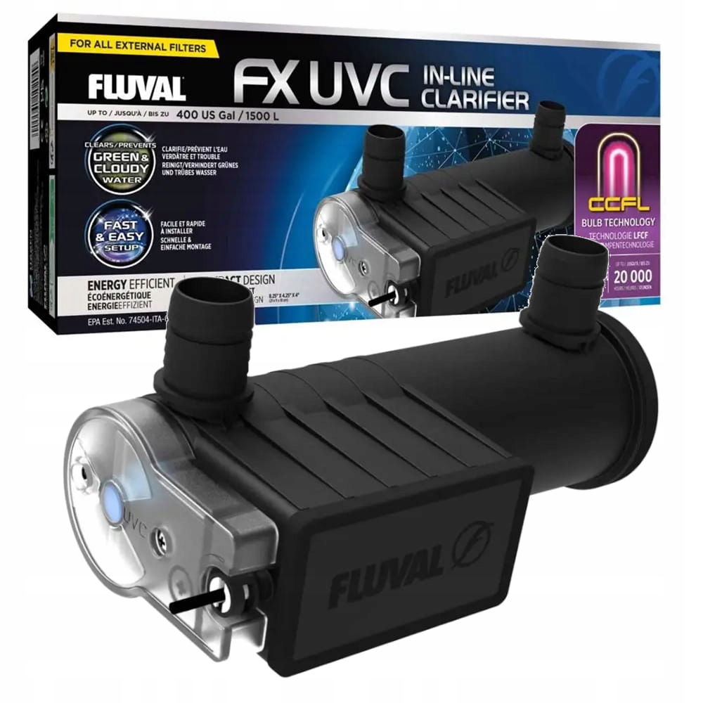 Levně Fluval Fx Uvc In-Line Clarifier Uv-c lampa do akvária sterilizátor 1500l