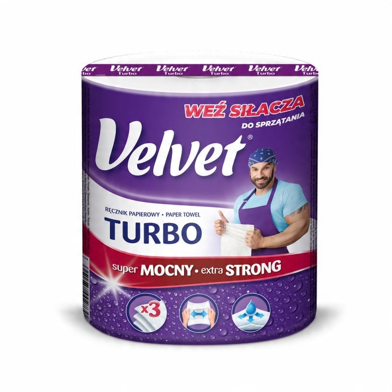 

Ręcznik Velvet Turbo 3 Warstwowy Mocny