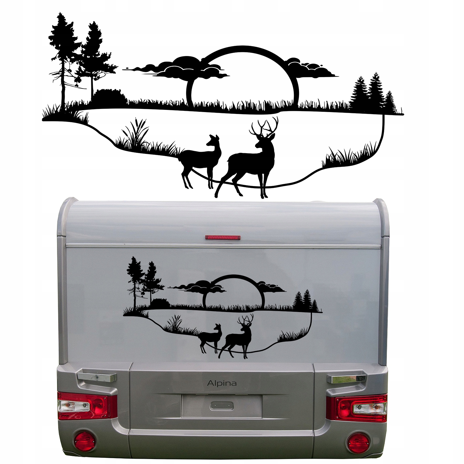 samolepky Na Karavan Camping 120X61 cm