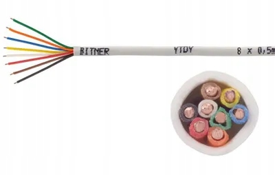 Bitner Przewód kabel alarm domofon Ytdy 8x0,5 100m