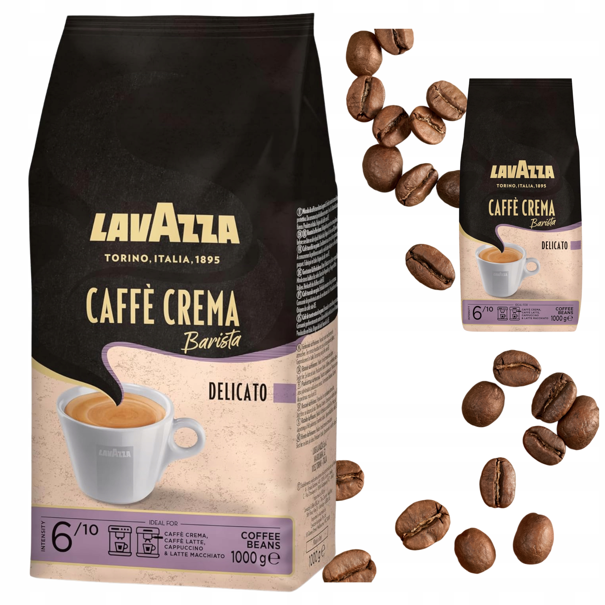 Kawa Ziarnista Mieszana Lavazza Caffe Crema Barista Delicato 1000g Ziarno