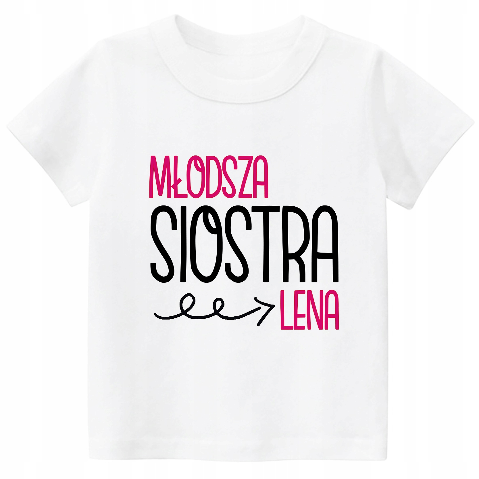 

T-shirt koszulka Młodsza Siostra Imię Dziecka 122