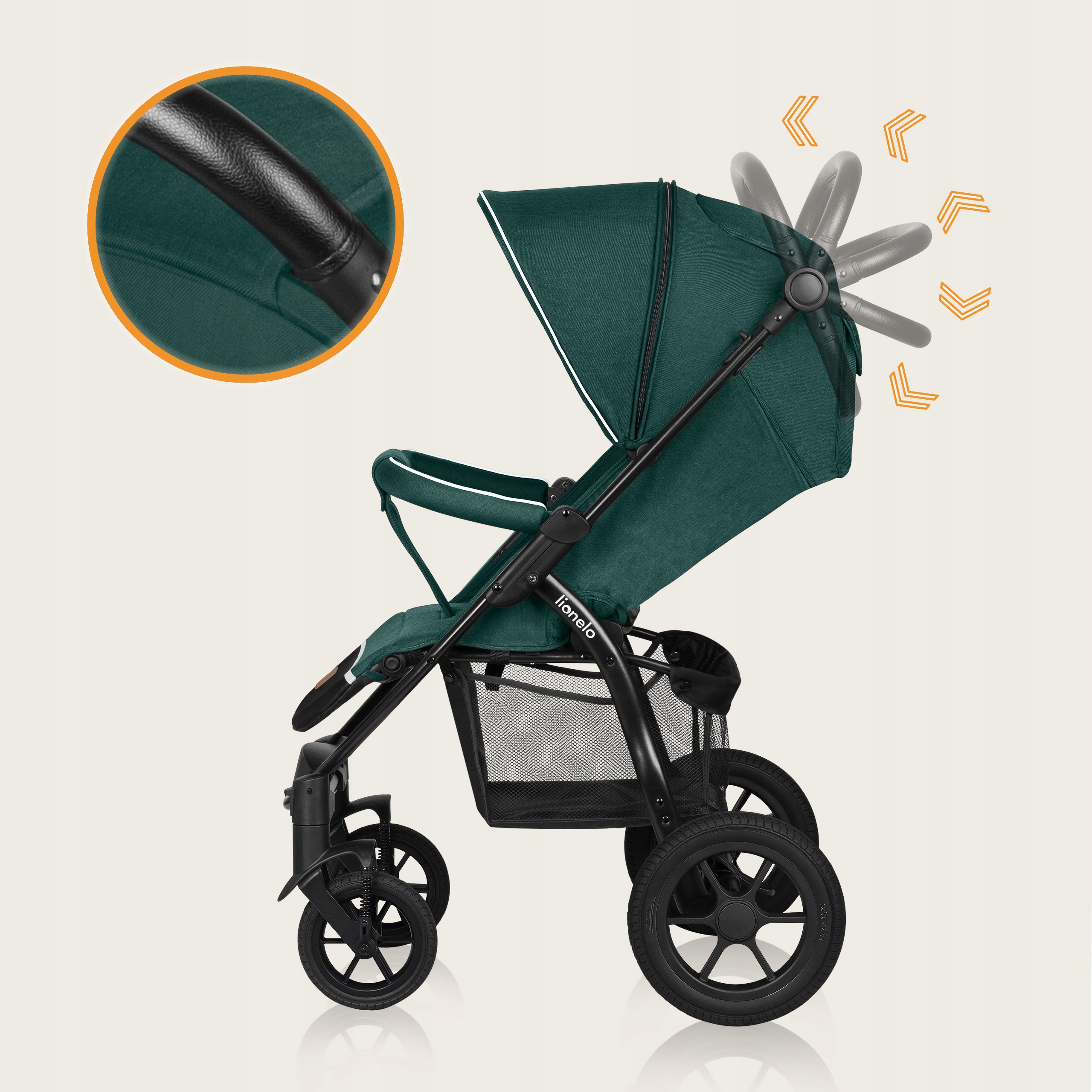 WÓZEK SPACEROWY LIONELO ANNET TOUR 22KG DUŻE KOŁA MOSKITIERA AMORTYZATORY Marka Lionelo