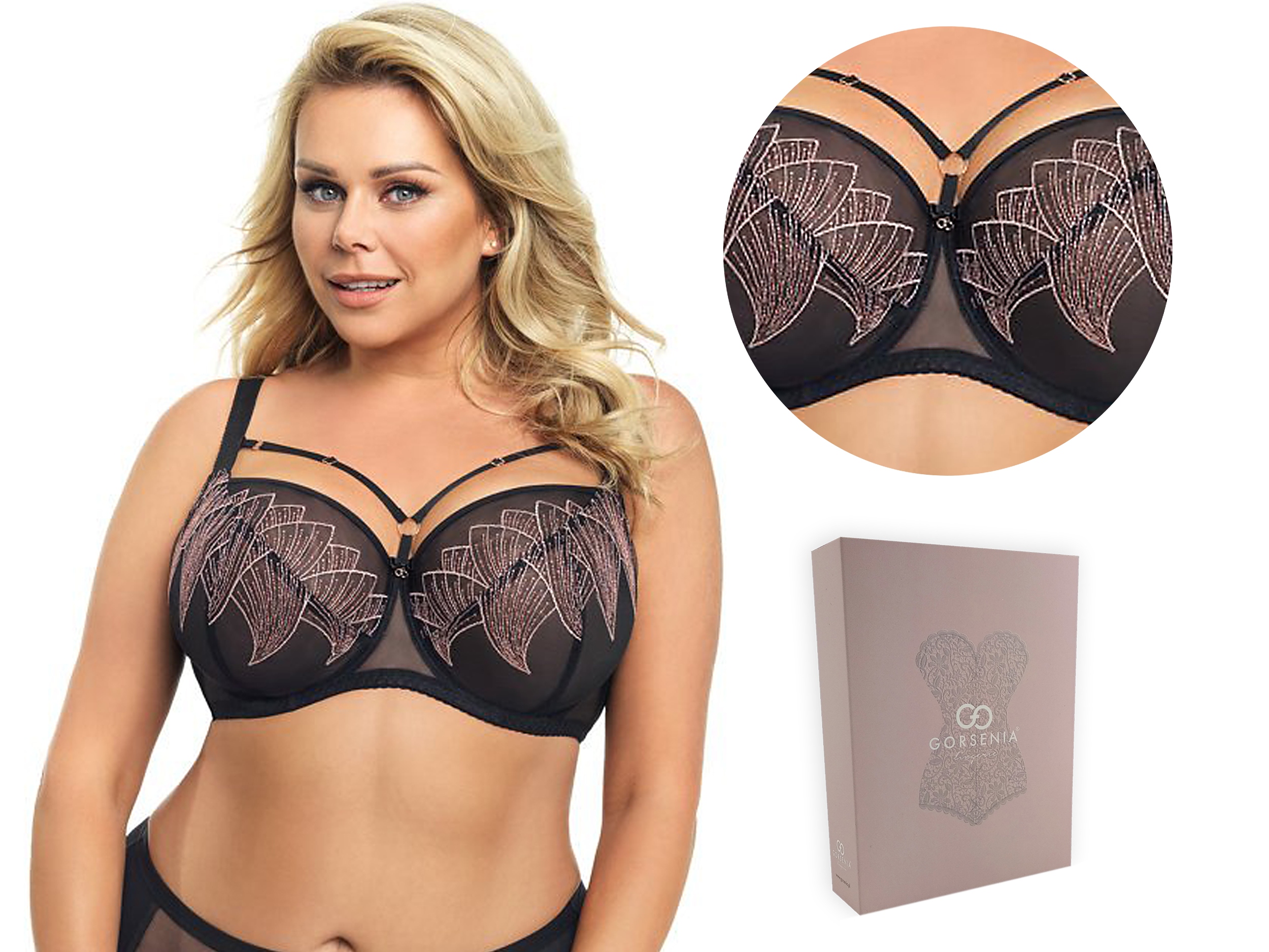 

Biustonosz Gorsenia K624 Modena, czarny, 90J