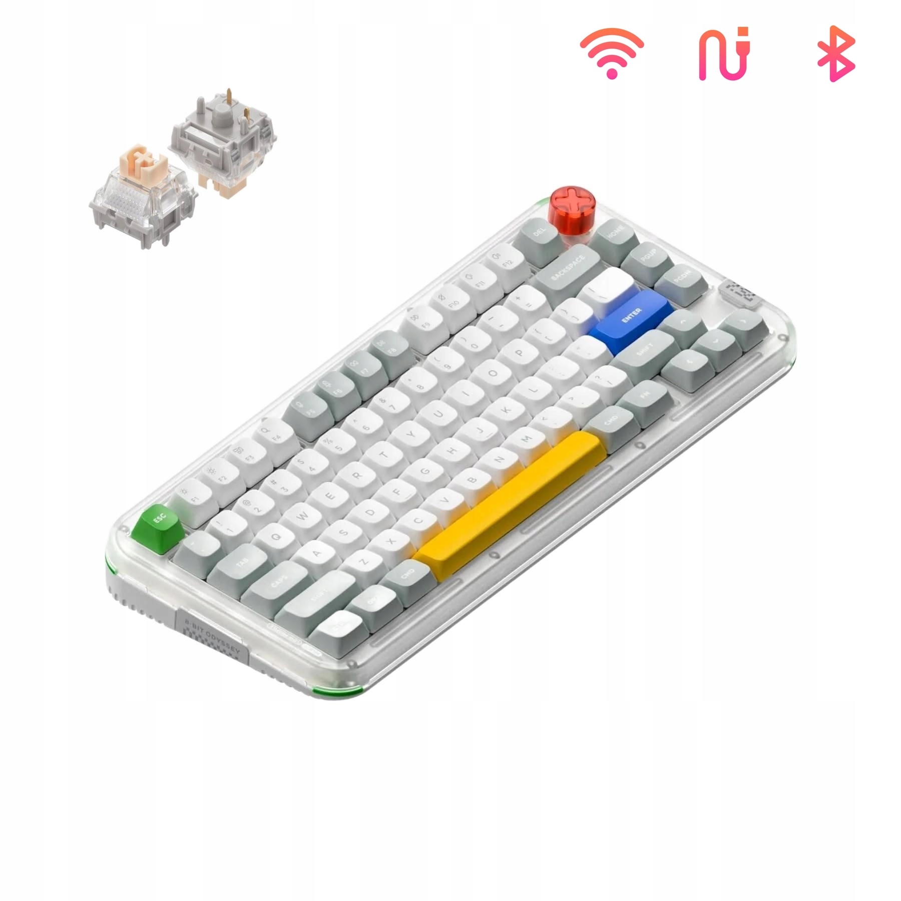 Nuphy Kick75 Klawiatura Mechaniczna Bezprzewodowa High NuPhyIO Blush