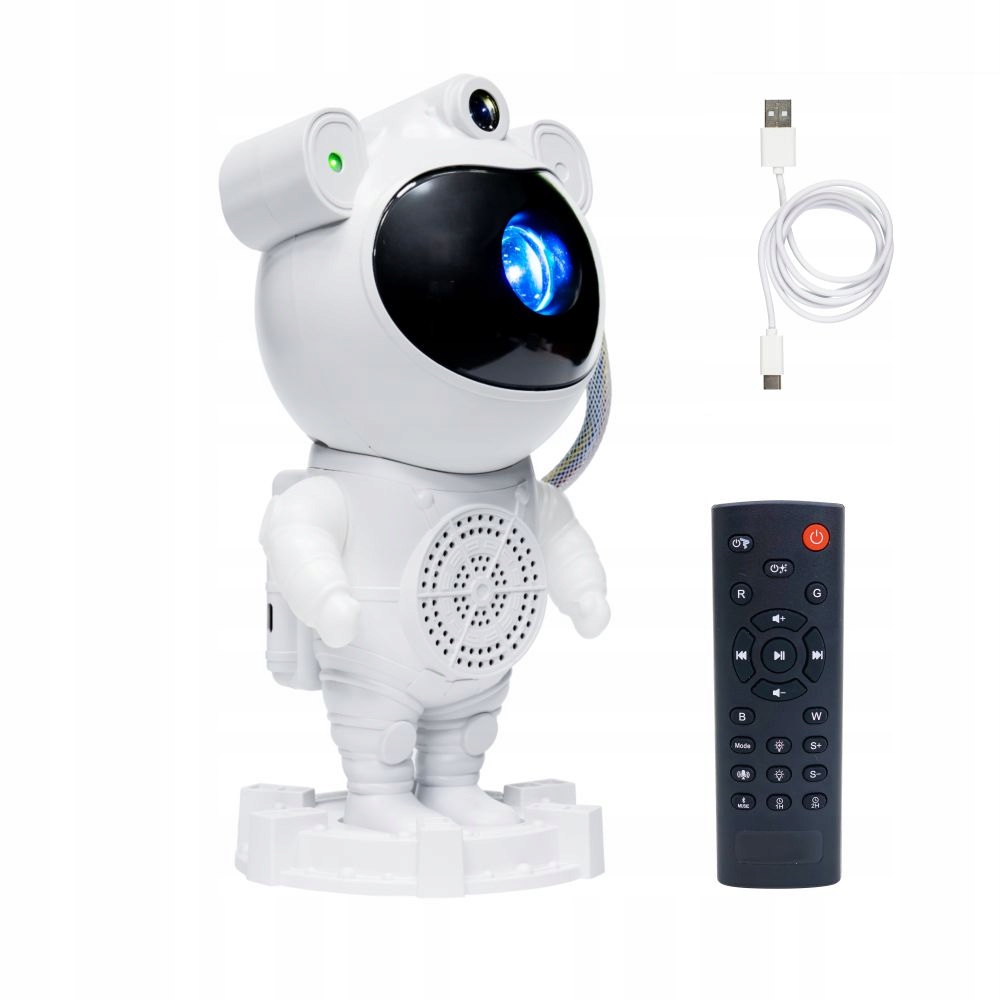 PROJEKTOR GWIAZD ASTRONAUTA dla dzieci lampka nocna LED Rzutnik Gwiazdy 3D Marka Manta