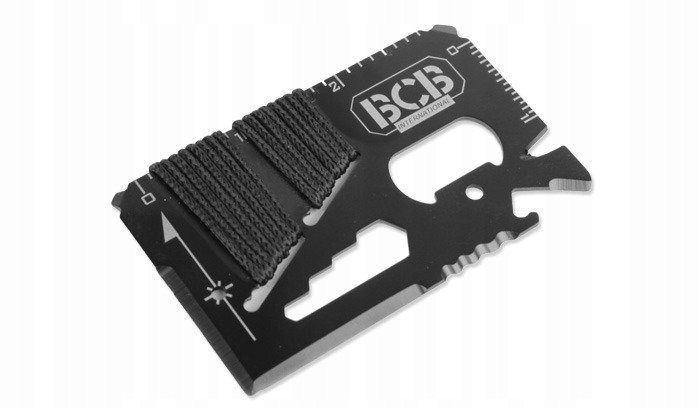 Bcb Karta survivalowa Mini Work Tool Black