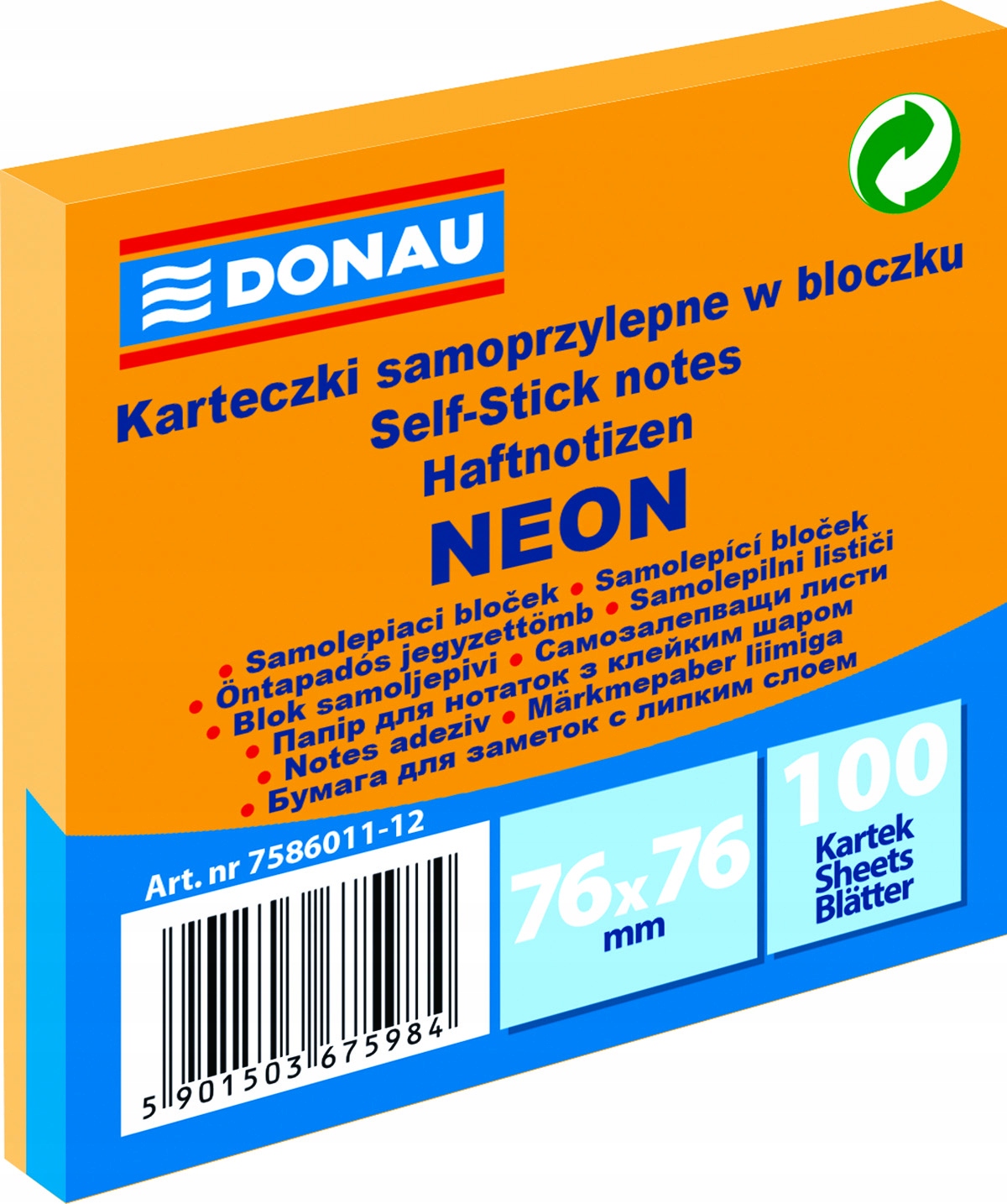 

Notes samop. Donau 76/76 Neon pomarańczowy