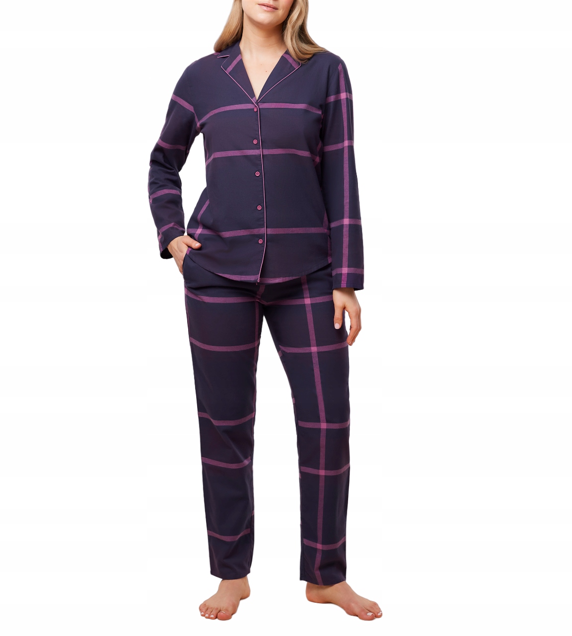 Dvoudílné bavlněné dámské pyžamo Triumph Boyfriend Pw X Checks 44