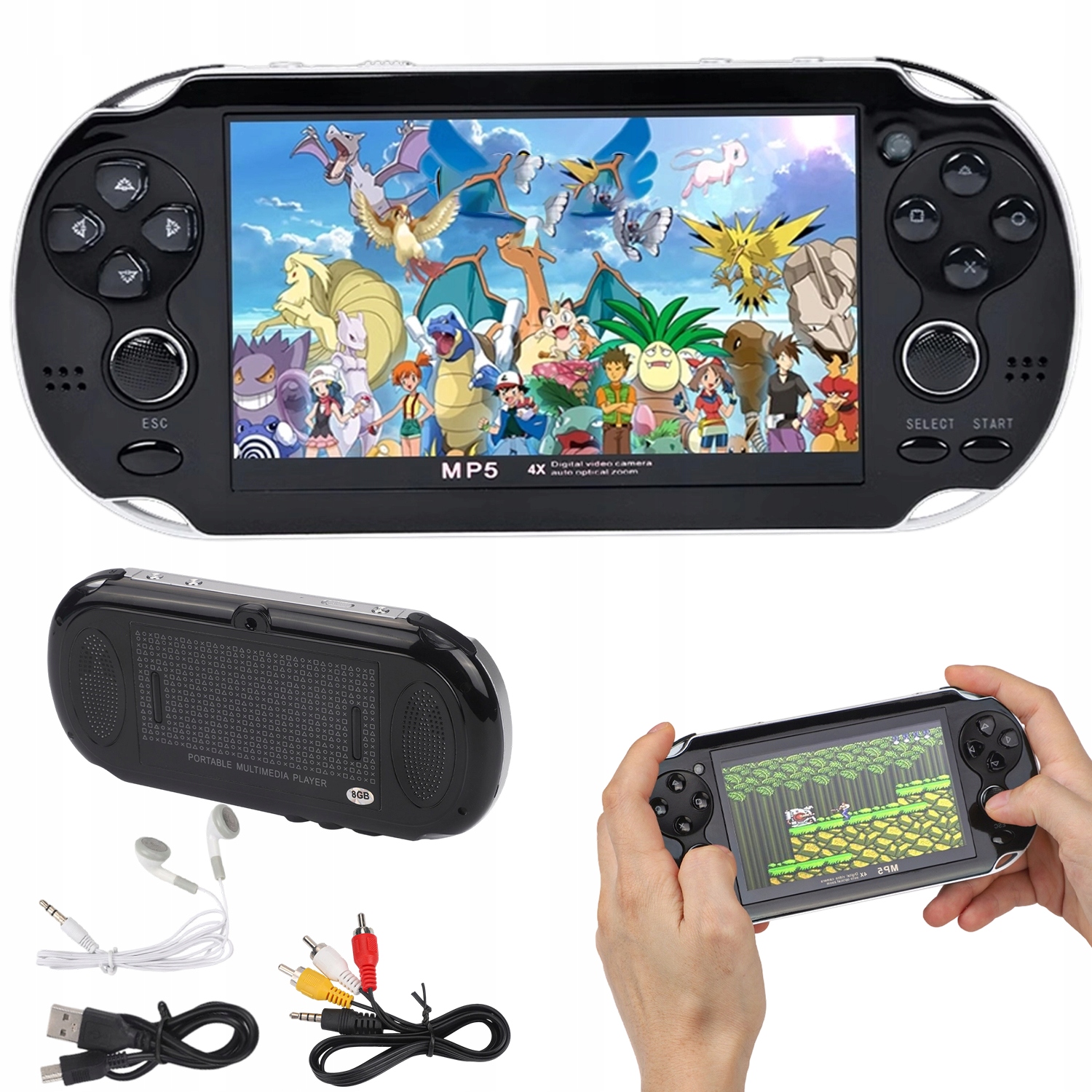 Konsola do Gier Retro Multifunkcyjna, na spotkania rodzinne, 10000 Gier