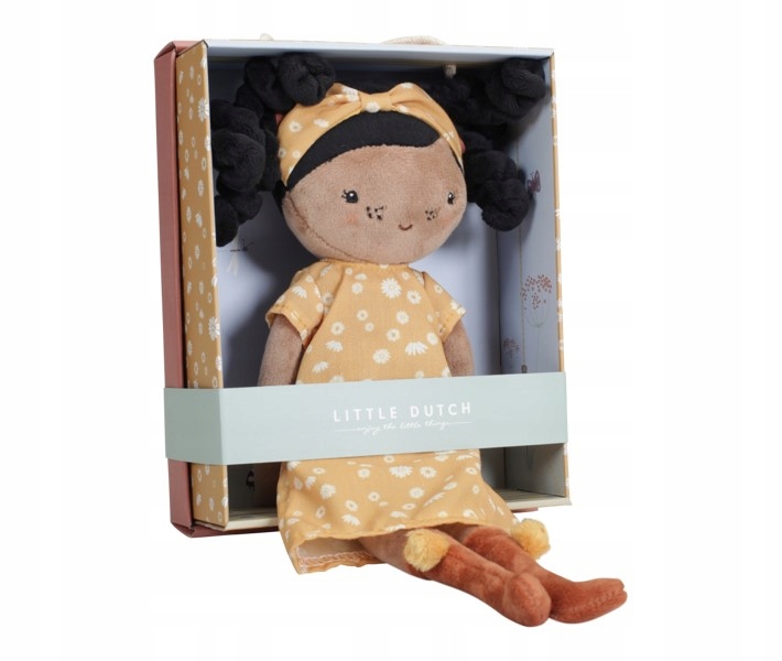 Prezent na roczek LALKA SZMACIANA Evi 35 cm lalka przytulanka Litlle Dutch Kolor żółty
