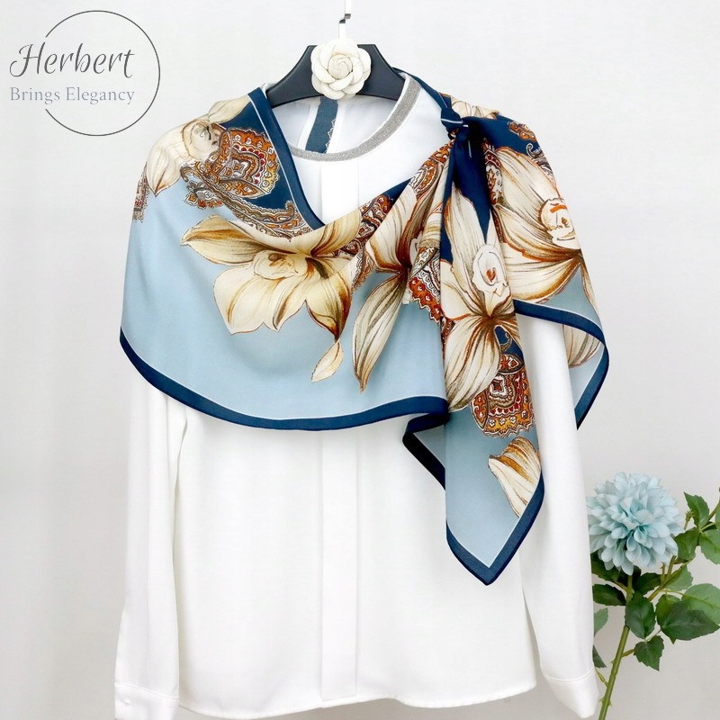 100% Hedvábí Šála Dámská Elegantní šála 140*35 cm