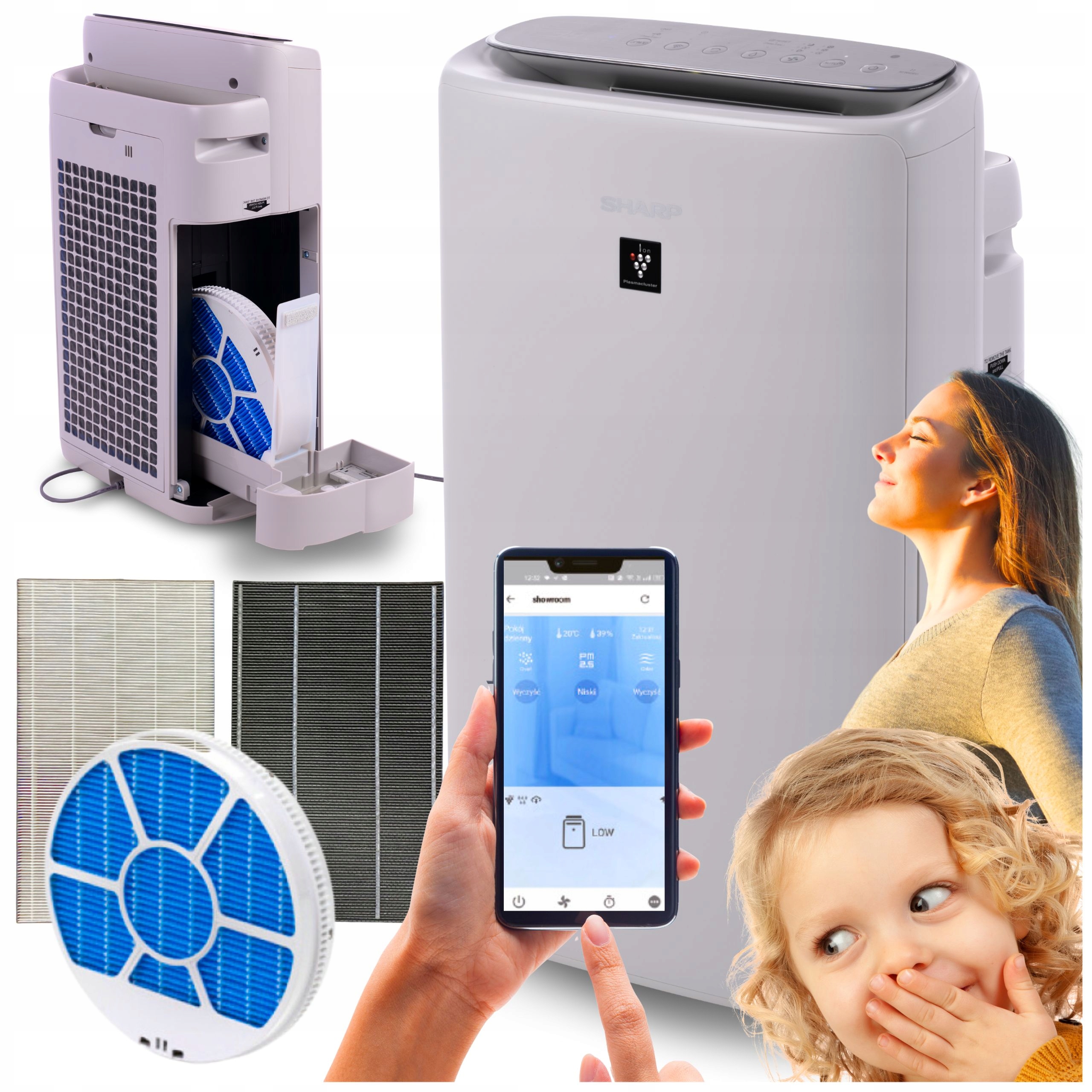 Sharp Čistička vzduchu KI-N42EU-L s ionizací a zvlhčováním Life Air