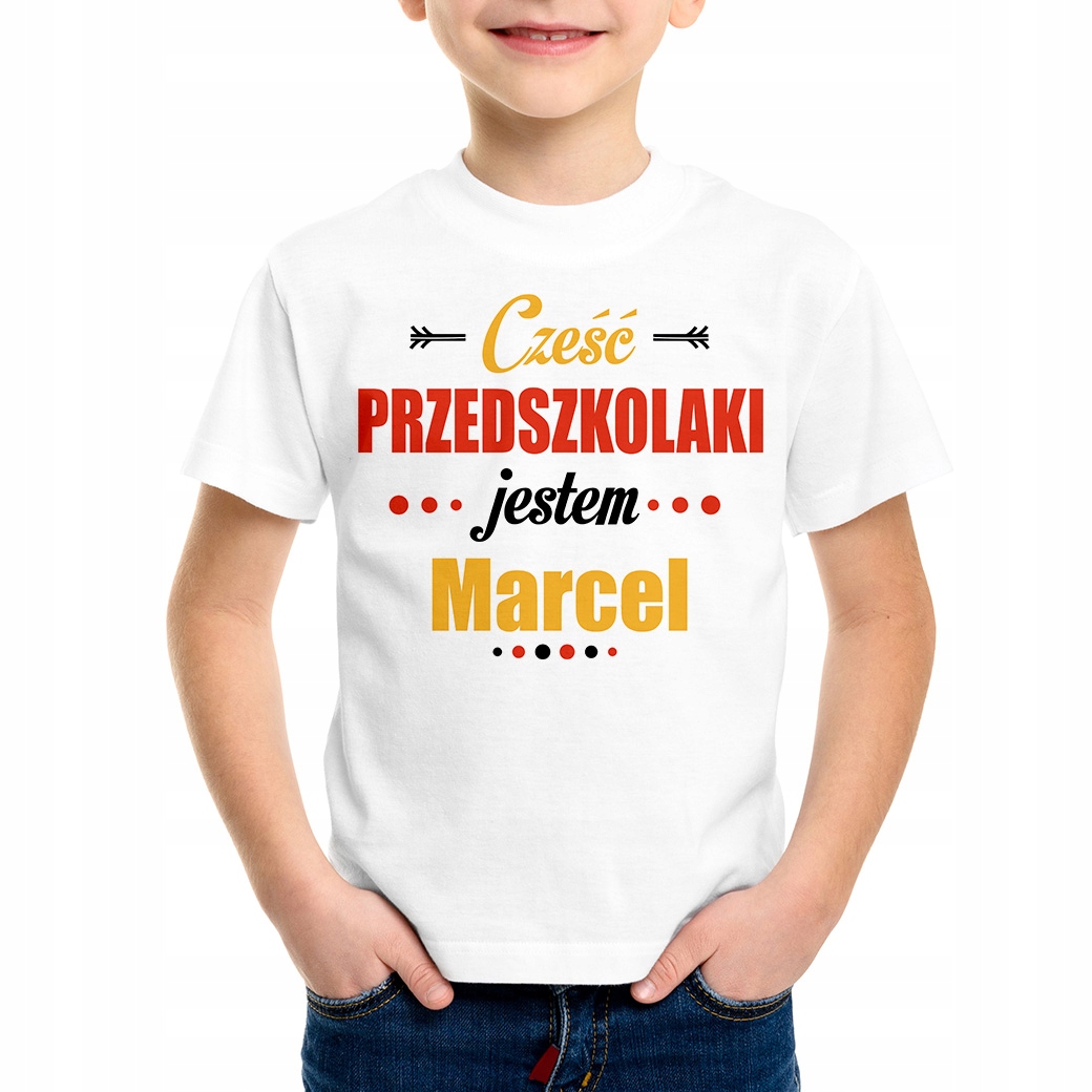 

Cześć przedszkolaki jestem (imię) - koszulka- 1-2