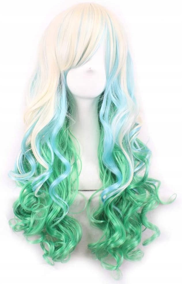

Peruka Ombre Cosplay 70 CM Glam Rock Zielona Blond