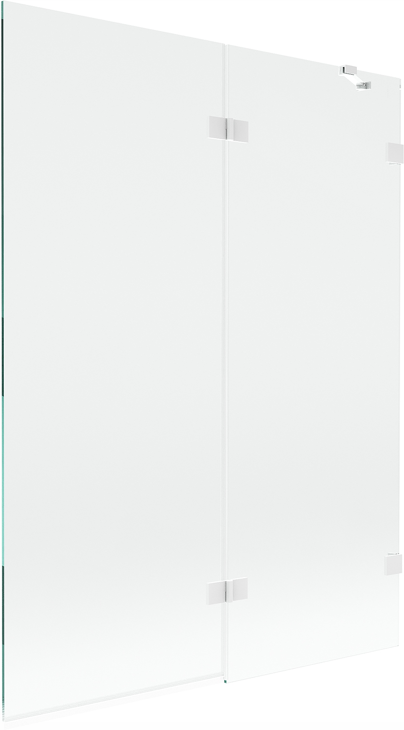 Mexen Lunar vanová zástěna 2-křídlová pravá 130 x 150 cm, transparentní, bí