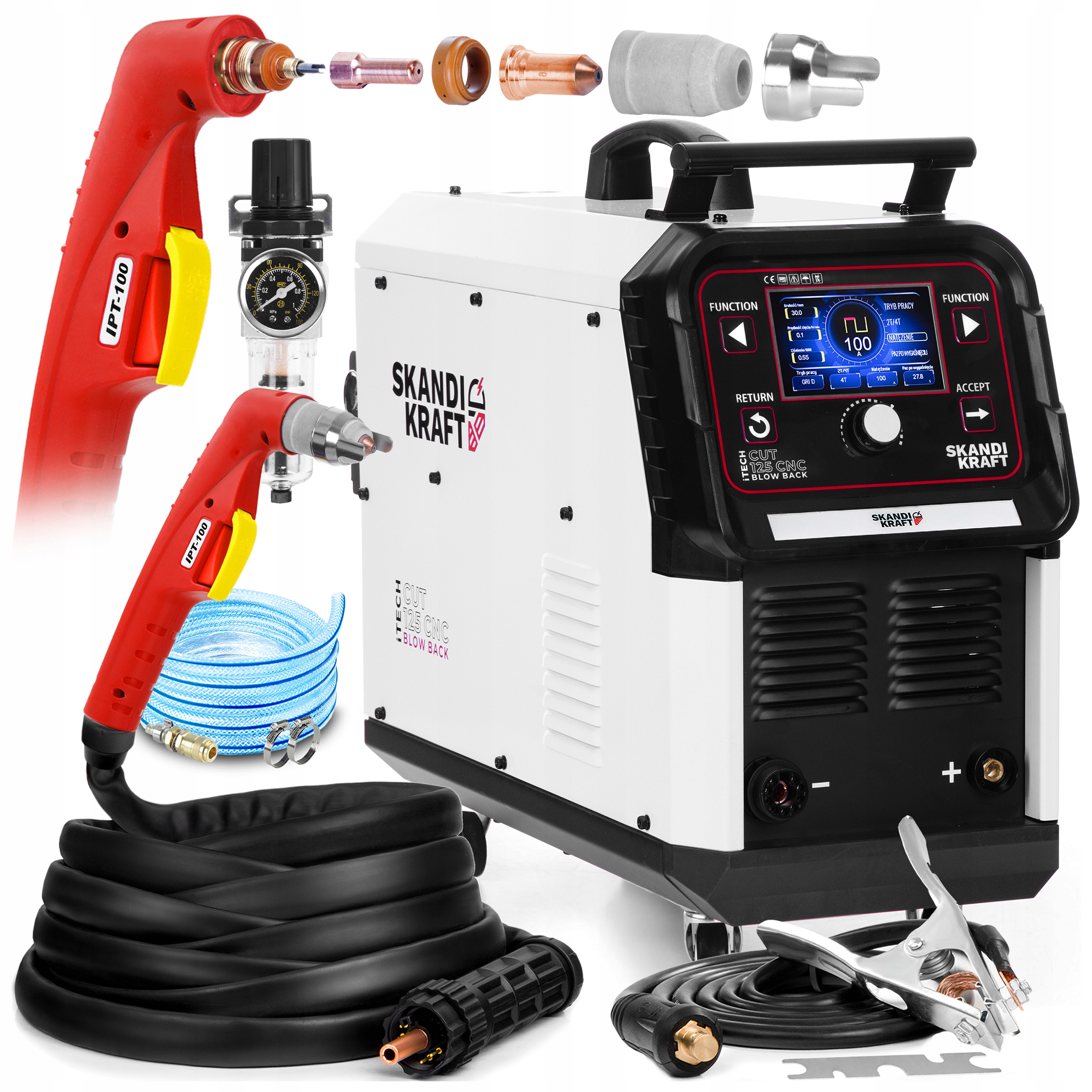 Plazmová Řezačka Plazmová Skandi Kraft Itech Cut 125 Cnc Blow Back 400V