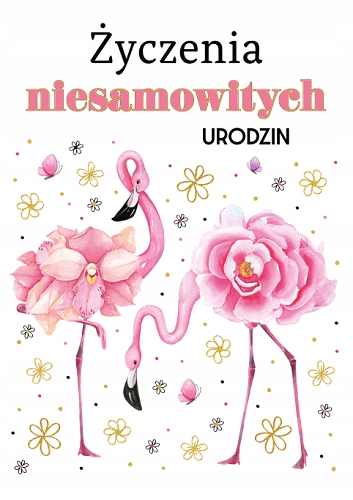 

Dla Dzieci Kartki z życzeniami flamingi róż TS106