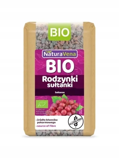 3x Rozinky Bezlepkové sultánky Bio 400 g Naturavena