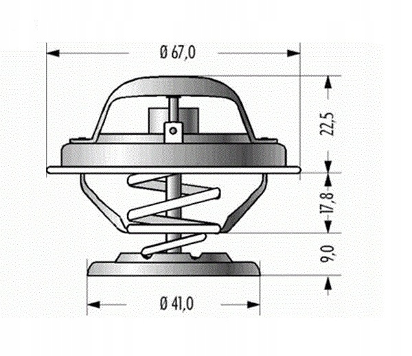 TERMOSTAT MERCEDES 83*C OM442 906LA 926LA MAHLE