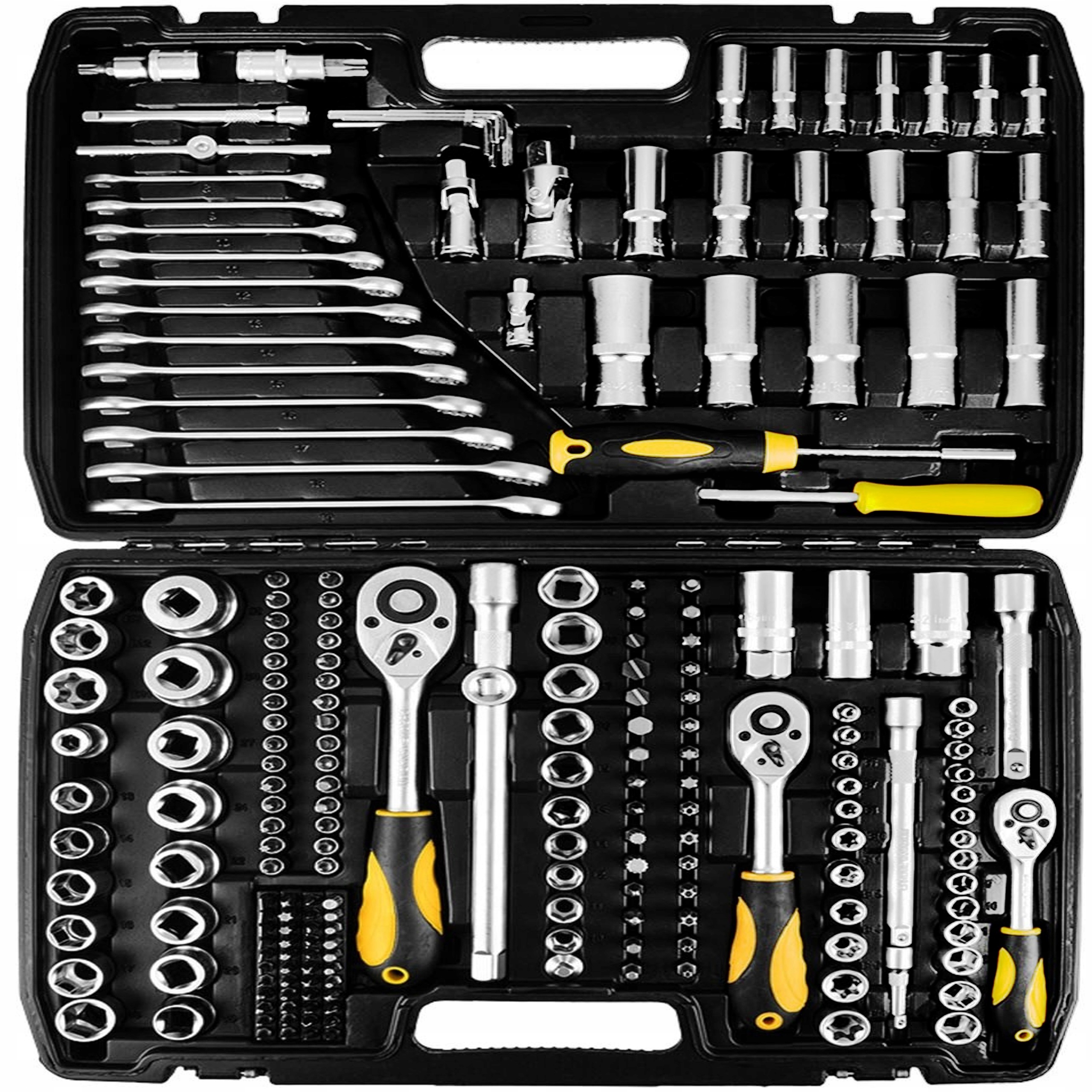 Sada Nástrčné Kľúče Plocho-očkové Nástavce Crv 1/4" 3/8" 1/2" 216KS