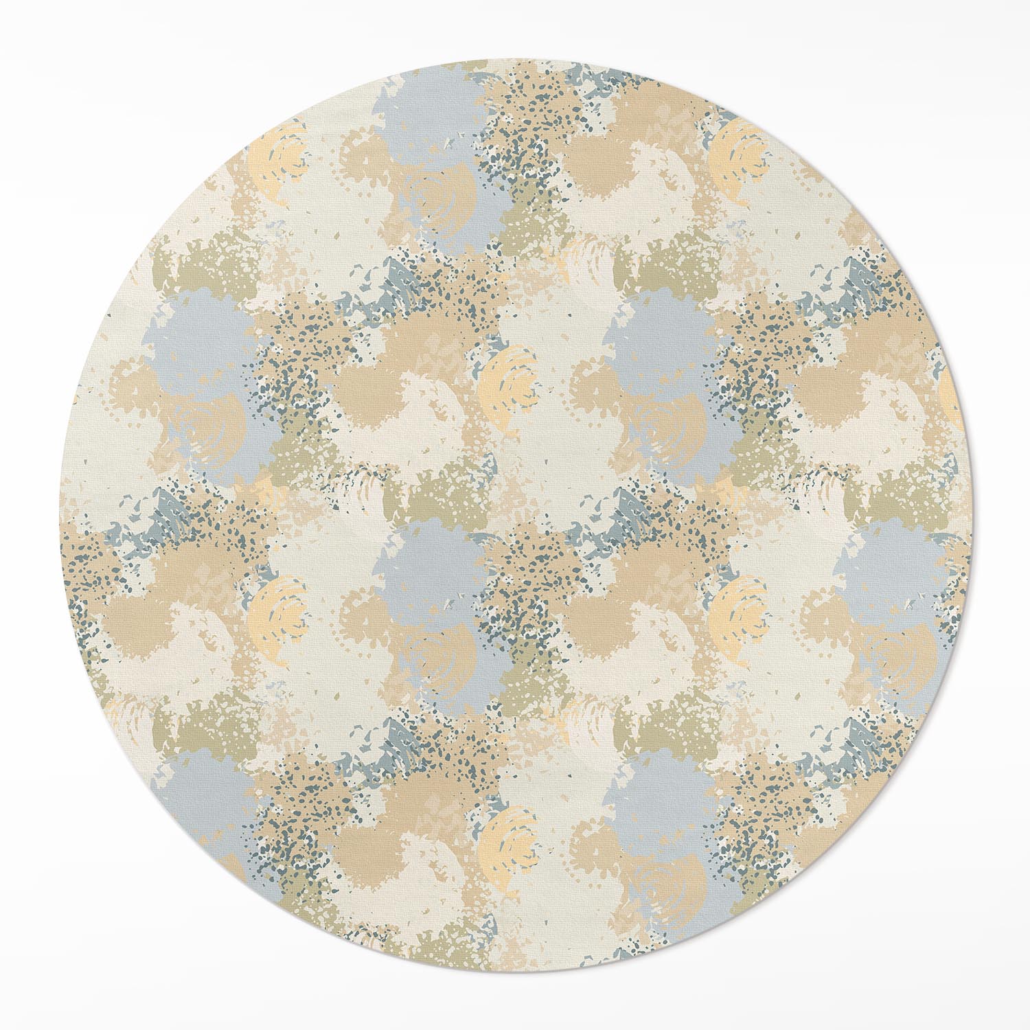 Okrúhly Pvc koberec do kancelárie Abstraktné jemné maľované škvrny ⌀ 120 cm