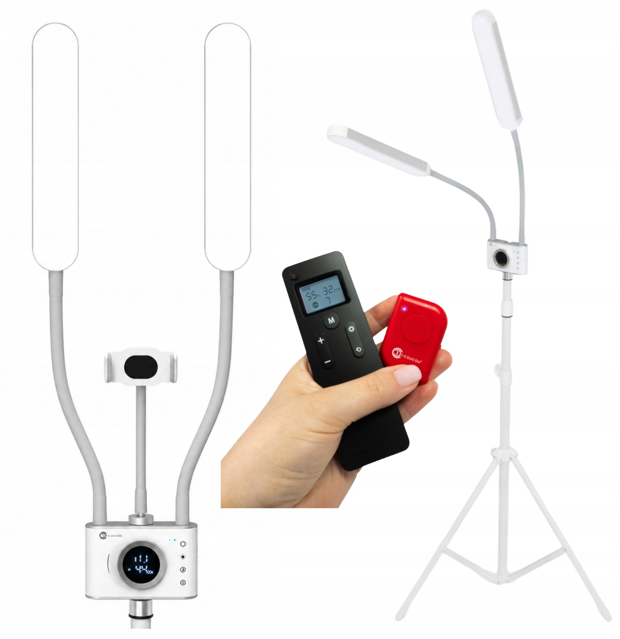 Kosmetická lampa Duo pro prodlužování řas Led podlahová Profesionální bílá