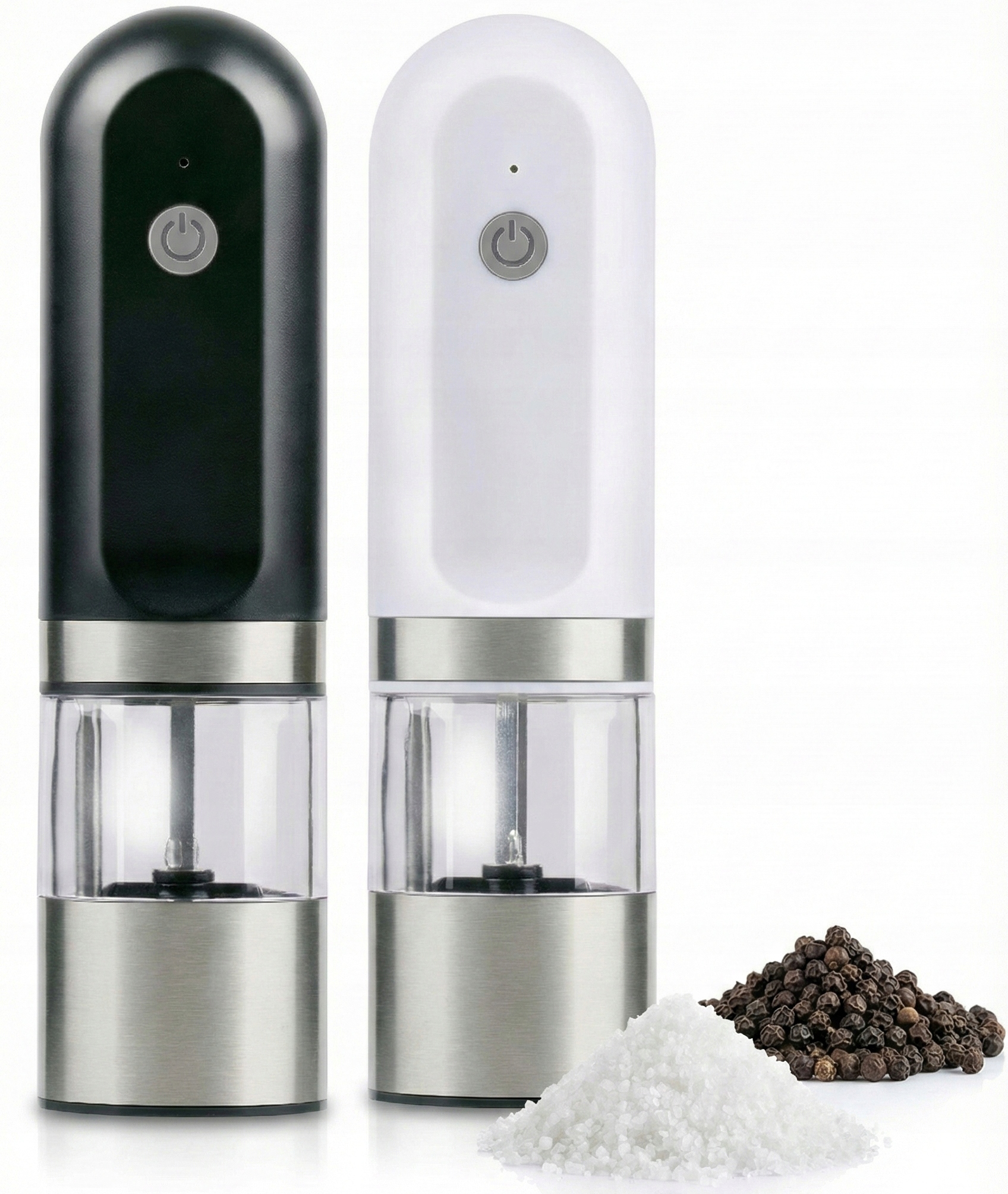 Młynki Elektryczne Usb Do Soli Pieprzu Zestaw Alpina 2SZT Led Akumulator